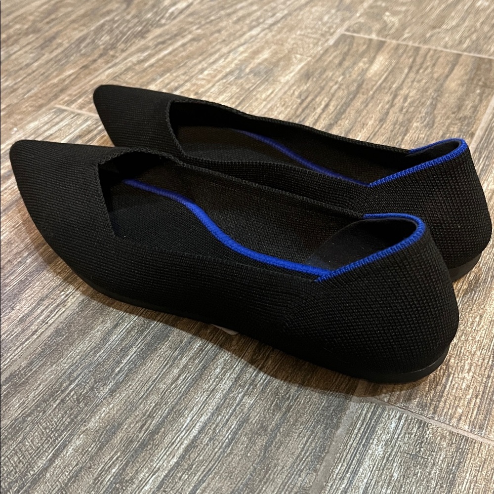 Rothy's Black The Point II Slip-On Shoes, Pointed-Toe Flats Machine Washable 8.5 - Picture 4 of 14